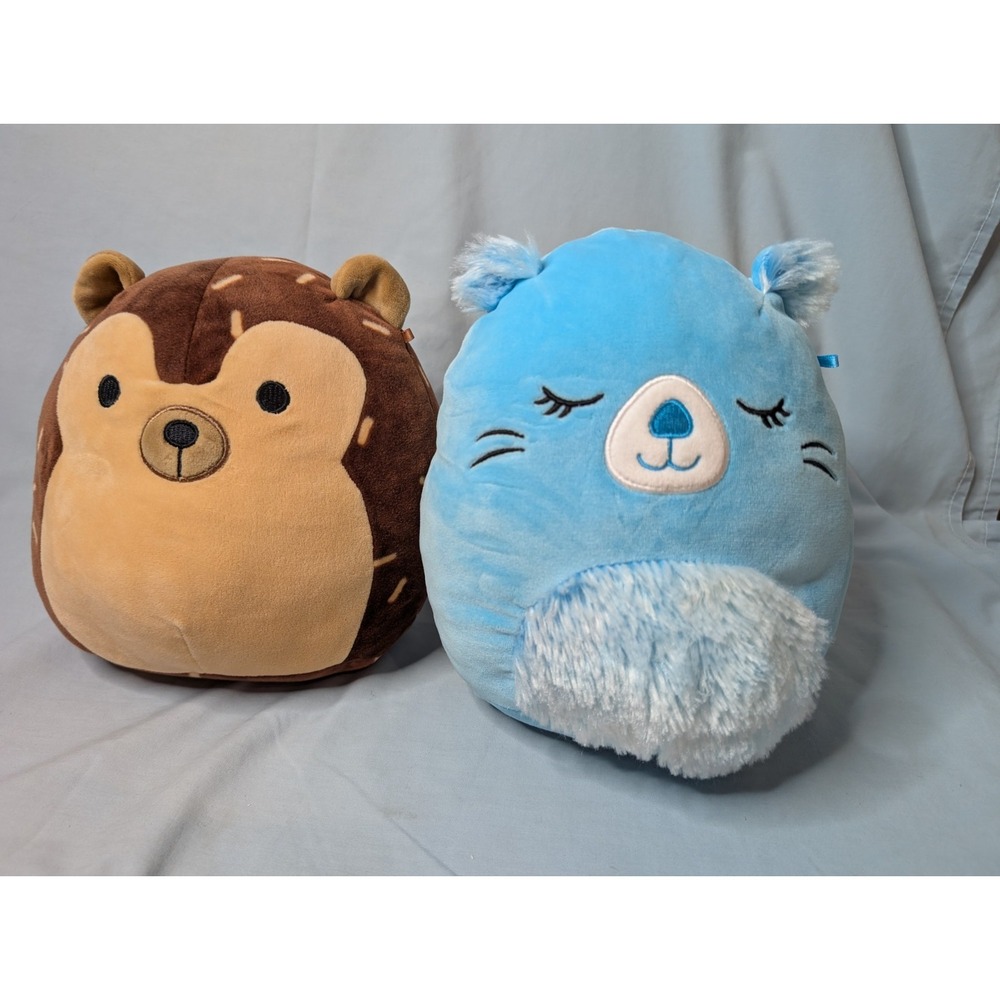 Squishmallow Bara the Blue Beaver 8"‎ Plush Stuffed Animal And Hedgehog
